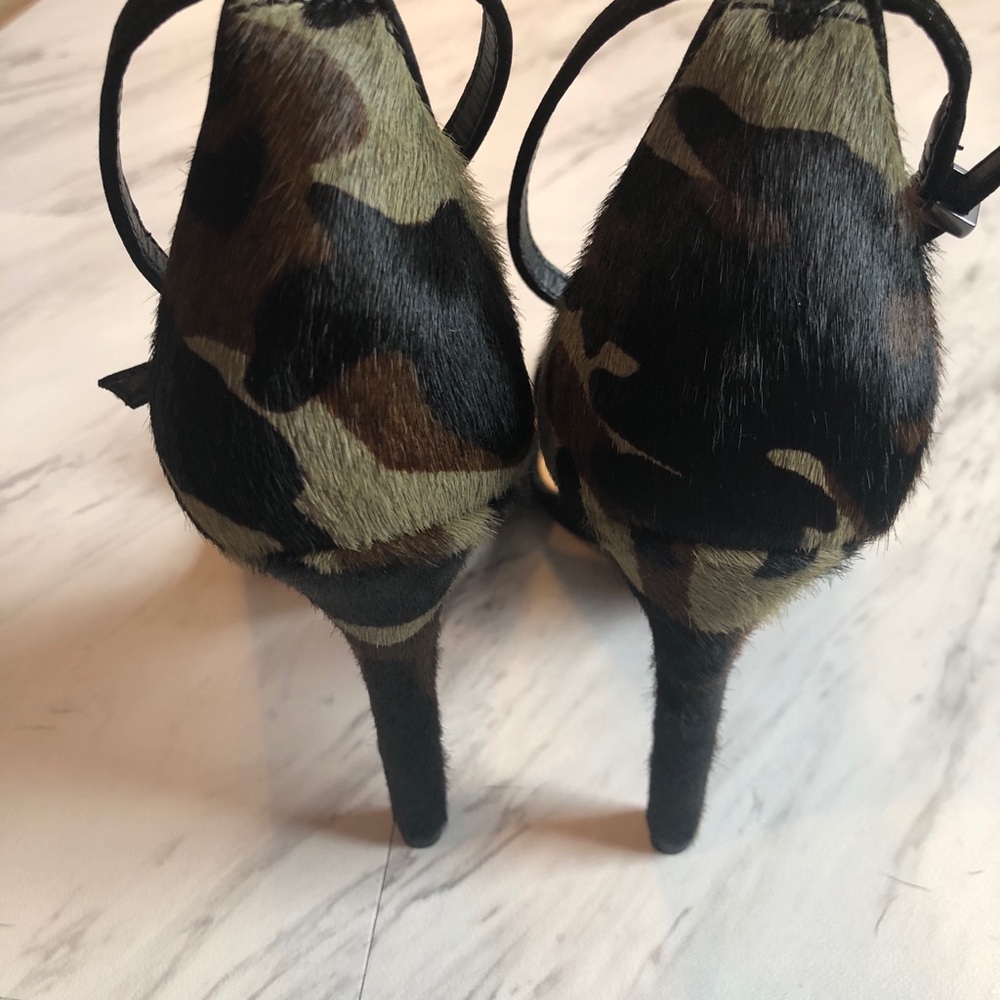 Schutz Nelita Camo Calf Hair Heel 7 - Picture 4 of 9